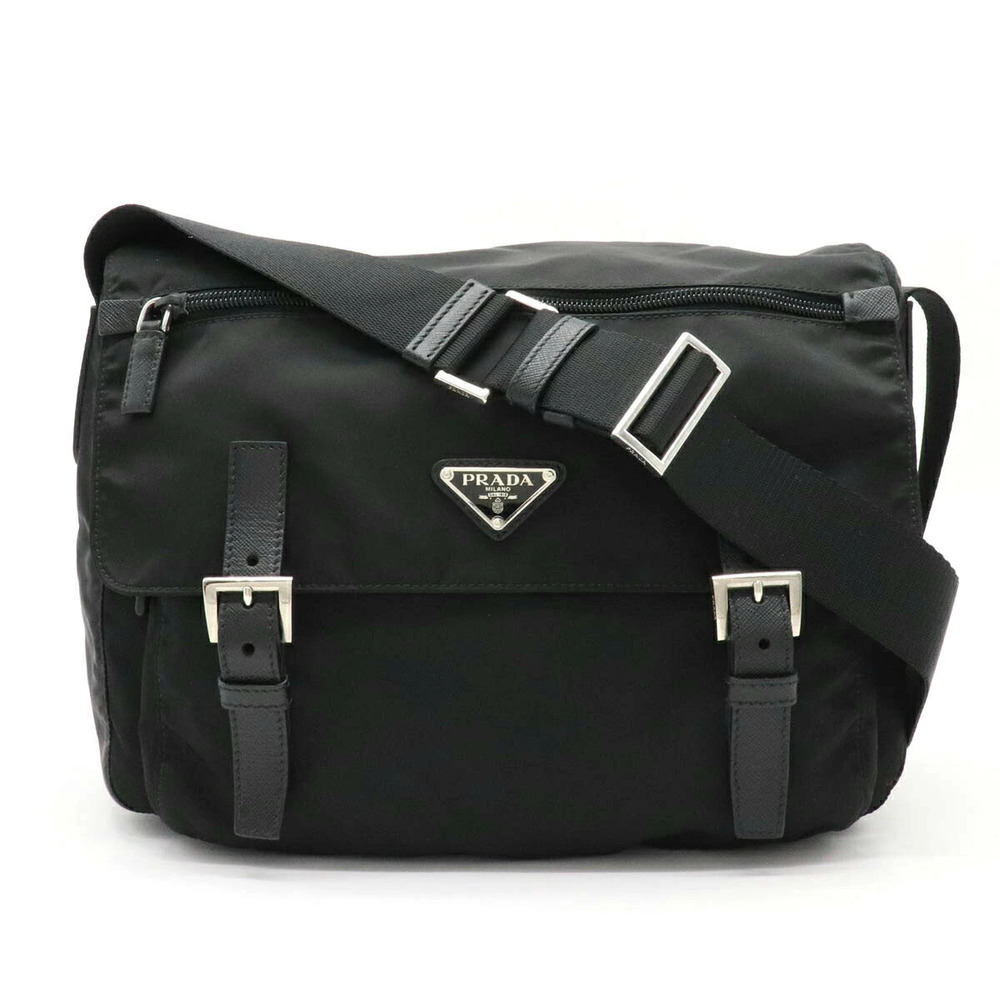 Prada Messenger Crossbody Leather NERO Black